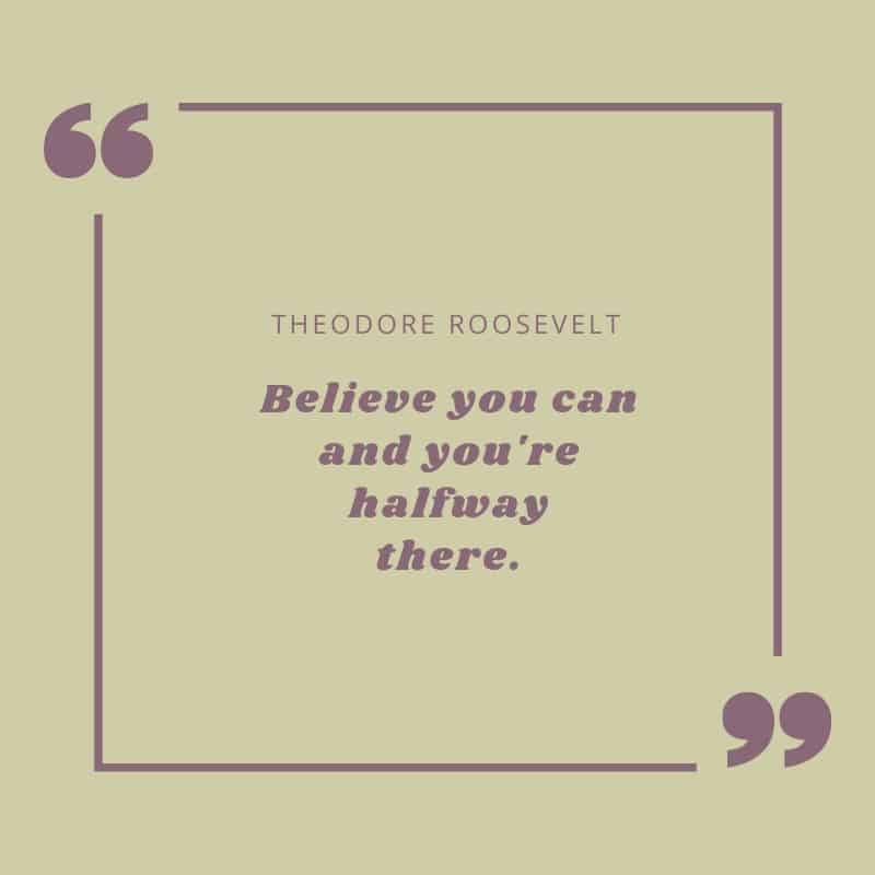 Confidence Quote- Theodore Roosevelt