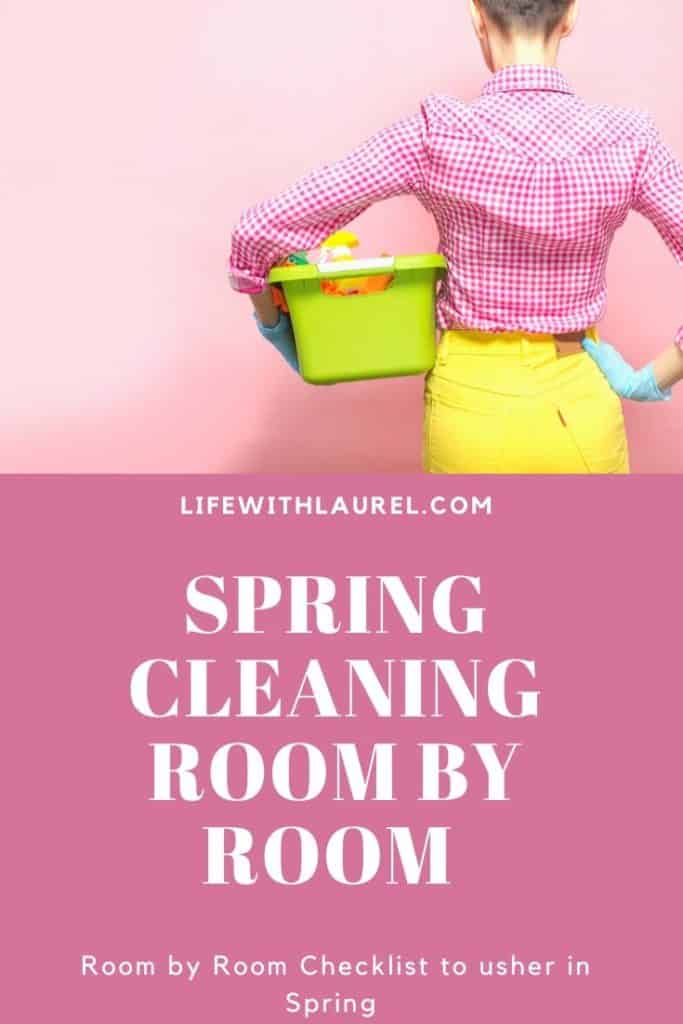 Here is a spring cleaning checklist room by room. How and why you should deep clean each year  Recipes for DIY cleaners are included.