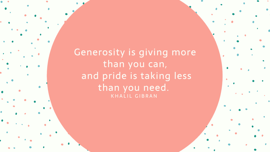 practice generosity
